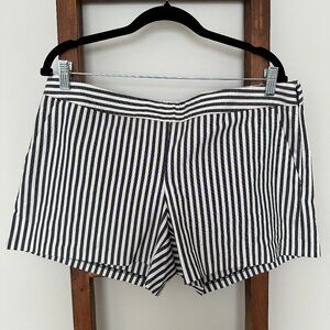 Express Gray Striped Shorts